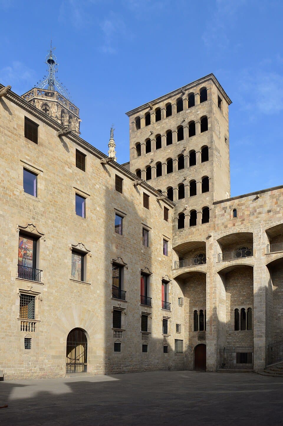 Historic buildings around Plaça del Rei in Barcelona